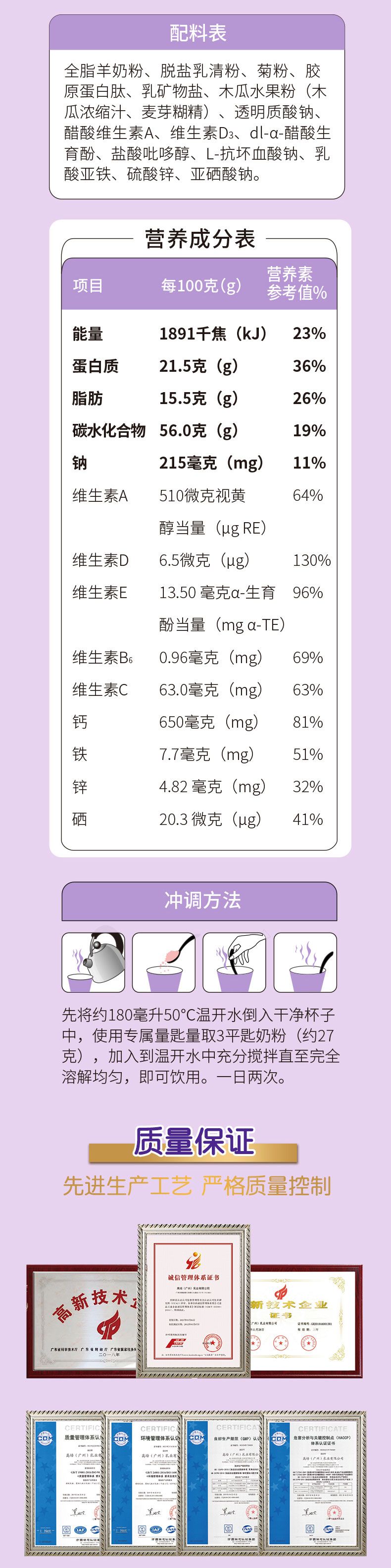 曼可伊胶原蛋白肽女士营养羊奶粉--PC详情页